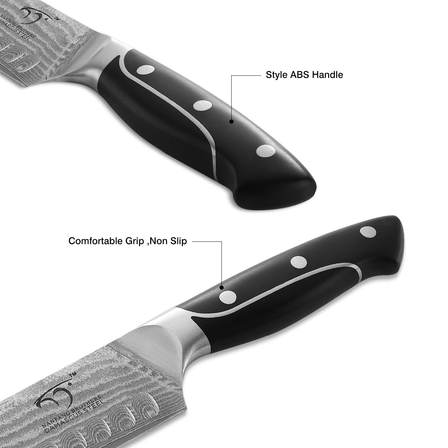 Amazon | 三徳包丁7インチ、日本VG10スーパー鋼67層ダマスカス