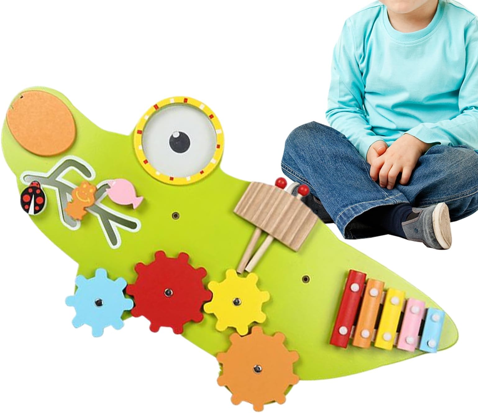 Activity Wall Panel, Early Learning Toy, Wall Mount Activity Center, for Children Home Preschool Kindergarten Nursery Classroom Playroom