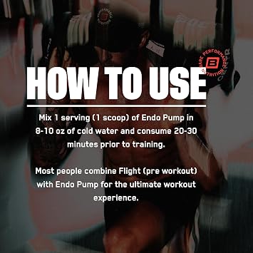 BARE PERFORMANCE NUTRITION, BPN EndoPump Pre-Workout Muscle Pump Enhancer w/L-Citrulline, Increased Blood Flow/Oxygen Transport to Muscles, 30 Servings, Mango