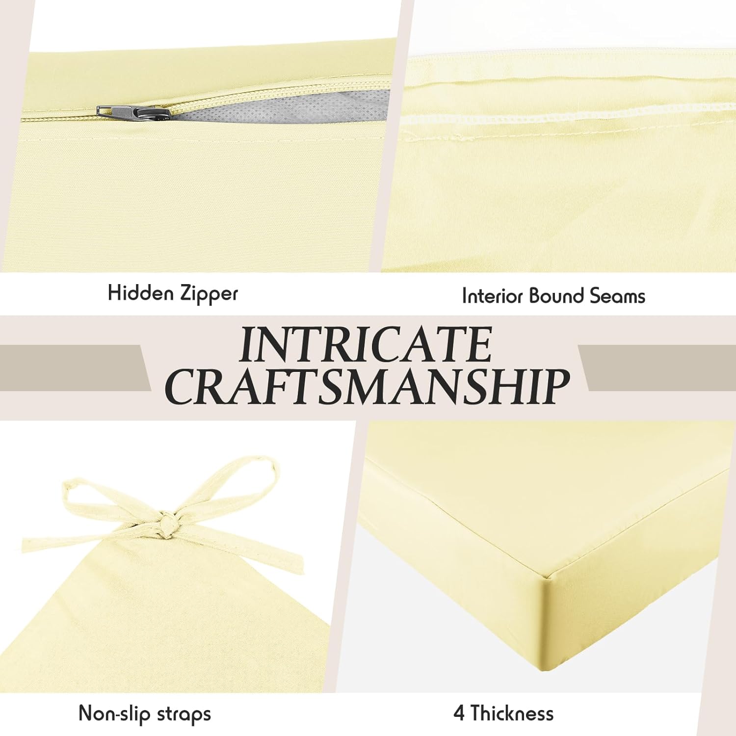 Chaise Lounge Cushions Outdoor, 72 x 21 x 4 Inch Lounge Chair Cushions for Outdoor Furniture - Waterproof Lounge Patio Replacement Cushion, 4In Fade-Resistant ThickPatio Chaise Lounge Cushion