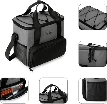 TOURIT Insulated Lunch Cooler Bag with Reusable Ice Packs for Coolers Long Lasting