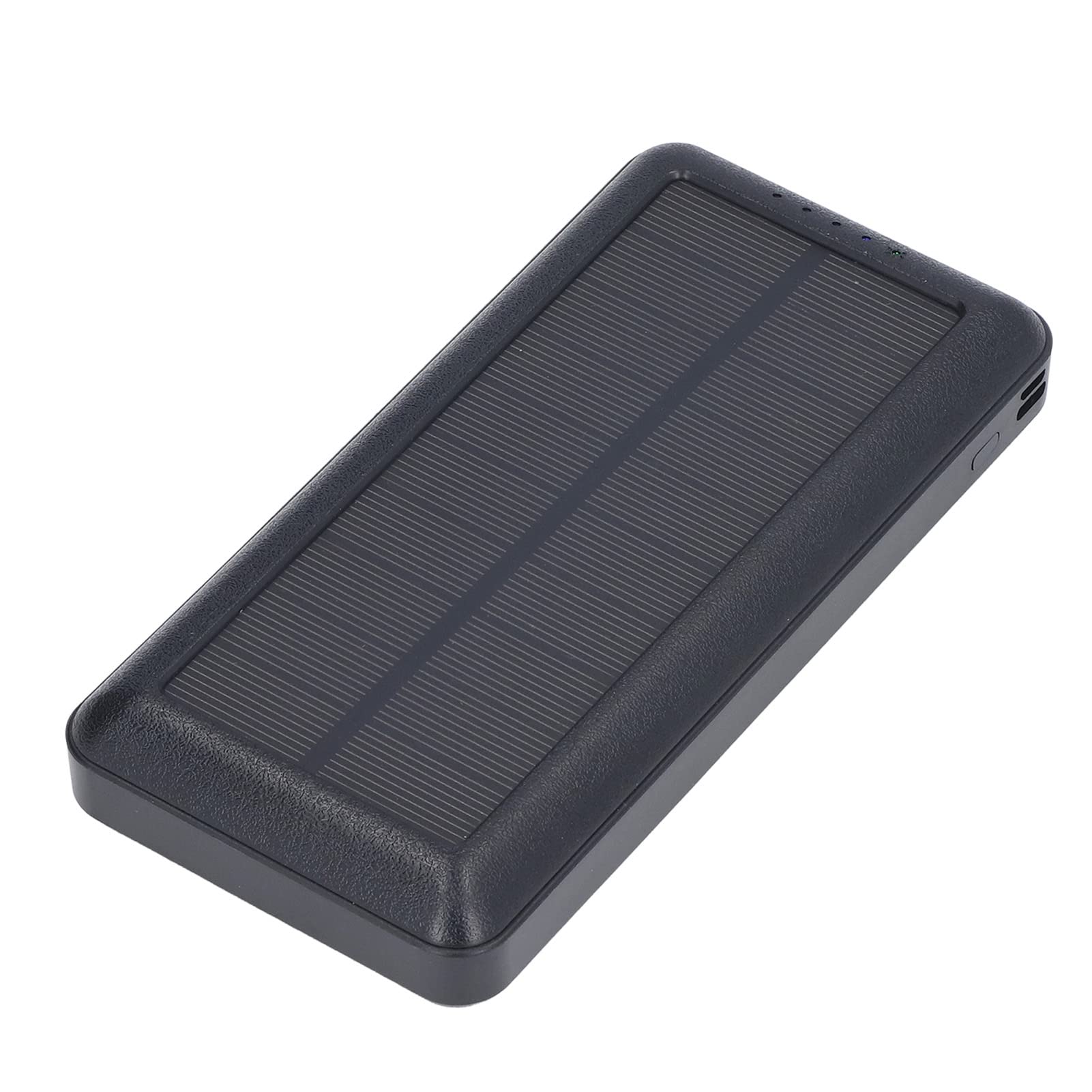 Banque D'énergie Solaire Portable 30000mAh avec Lumières LED pour Le Camping en Plein Air et la Randonnée Noir Léger