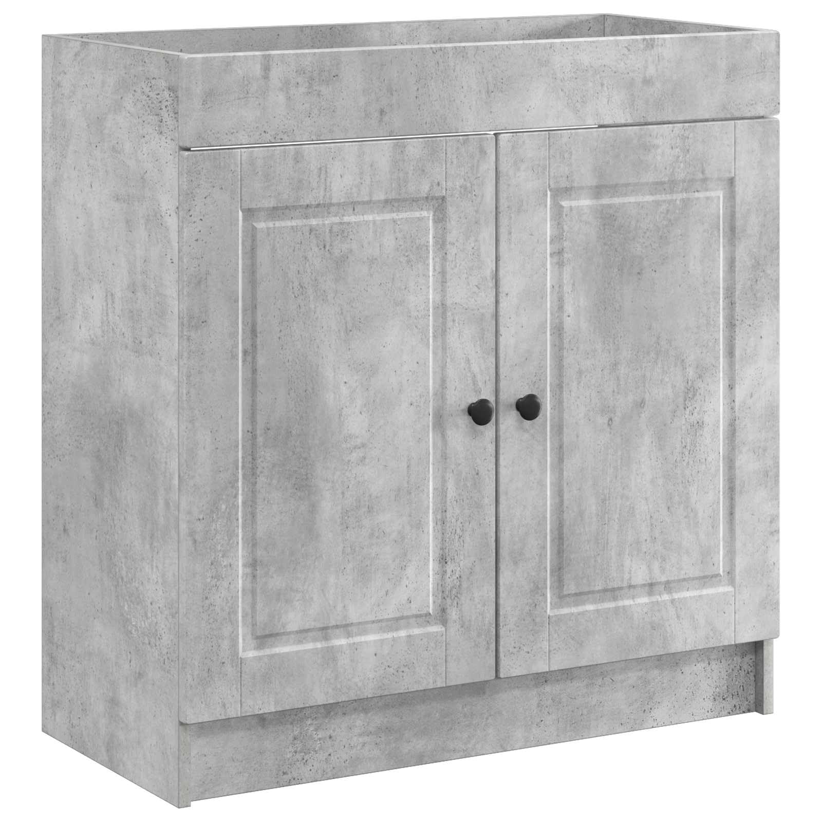 Makastle Ensemble de mobilier de Salle de Bain Gris béton