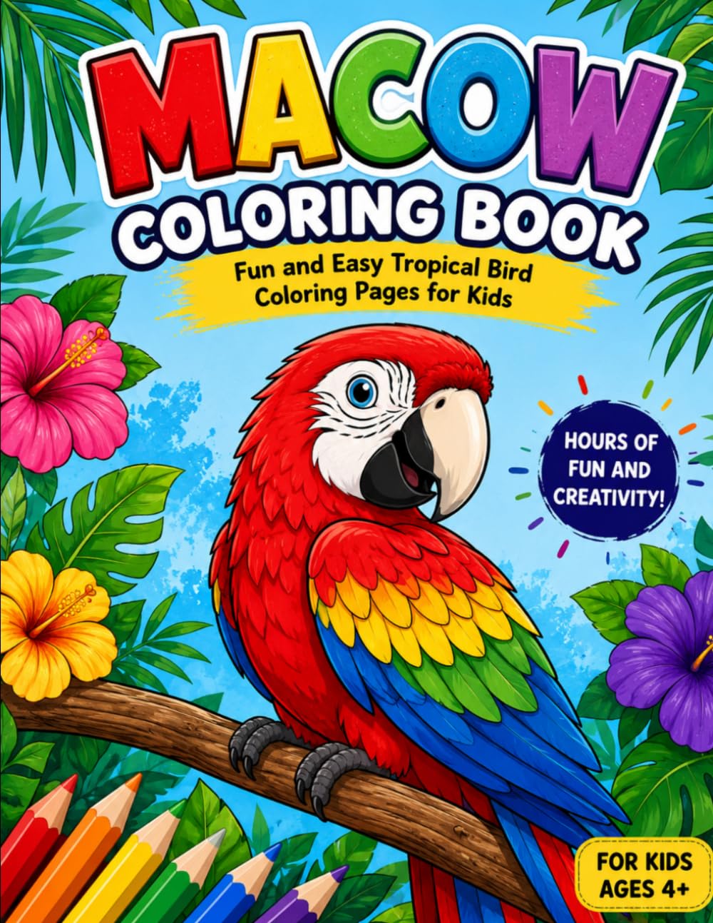 Cute Parrot Adventures for Creative Kids: Fun and Easy Tropical Bird Coloring Pages for Kids
