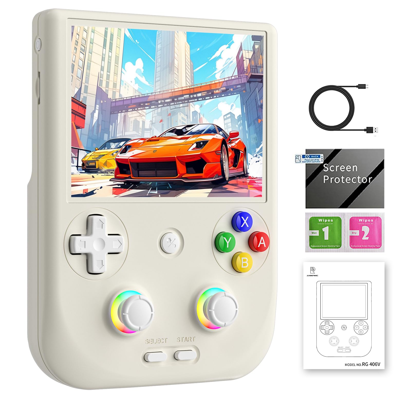 Amazon.com: GiipGoop RG406V Handheld Game Console RG 406V 4-inch