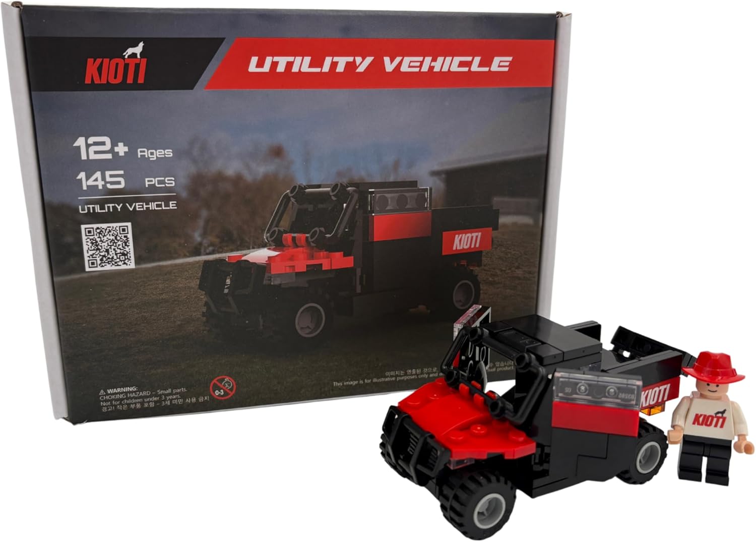 Kioti K9 Series UTV Brick Tractor Toy - DDA25-036-AC