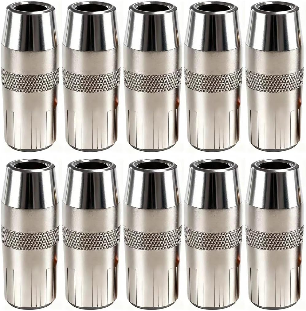10Pcs KP2742-1-50F 1/2" ID Gas Nozzle, Compatible with Lincoln Magnum PRO 250L/300L Mig Welding Guns 250A/350A Parts