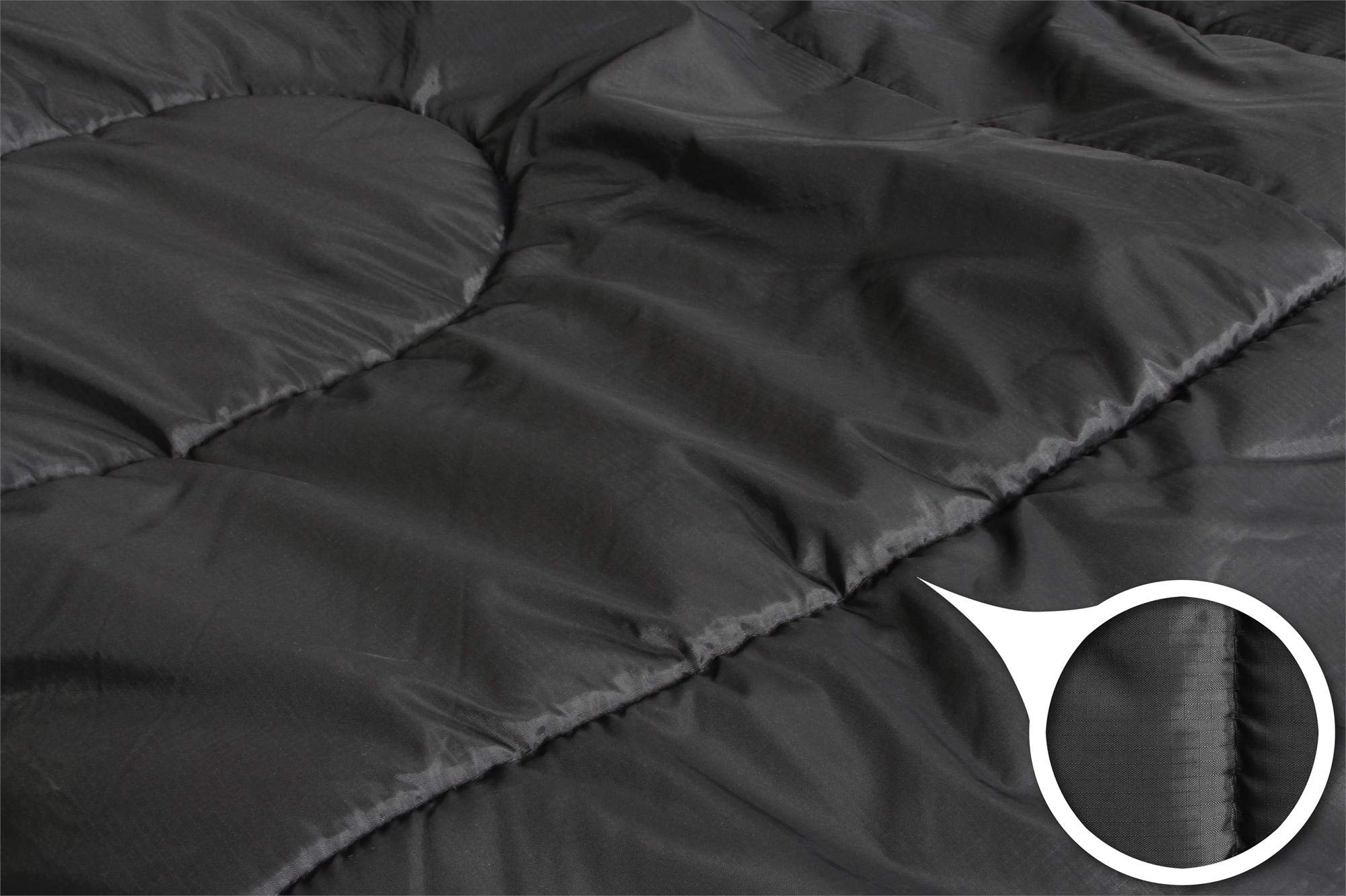 normani 4-in-1-Funktion Extrem Outdoor Schlafsack 'Antarctica' aus Nylon Rip-Stop mit 500 + 250 g/m² Hollow Fiber Füllung 220 x 90 cm