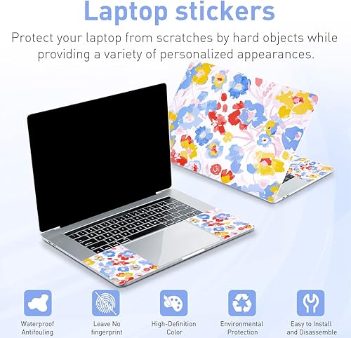 Miniatura 159 de Adhesivo para laptop de 12.1-15.6 pulgadas, calcomanía reutilizable universal de vinilo para laptop, protector de arte impermeable en color panal