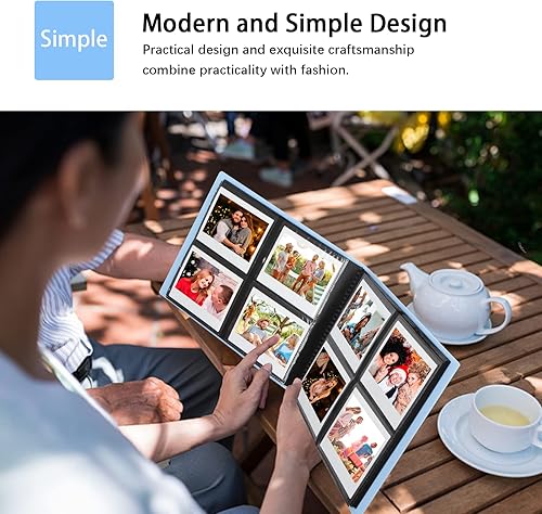 Miniatura 9 de Álbum de fotos de 160 bolsillos para Fujifilm Instax Wide 300, Polaroid 600 i-Type 3.5 x 4.5 pulgadas, compatible con cámara instantánea Polaroid