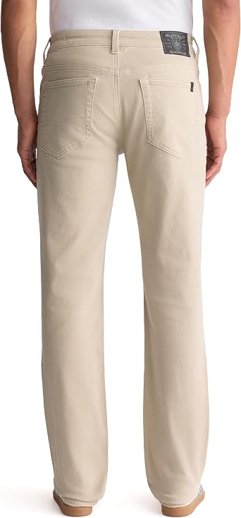Buffalo David Bitton Mens Non-Denim Straight Leg Six French Terry Pants with Cotton Blend Stretch