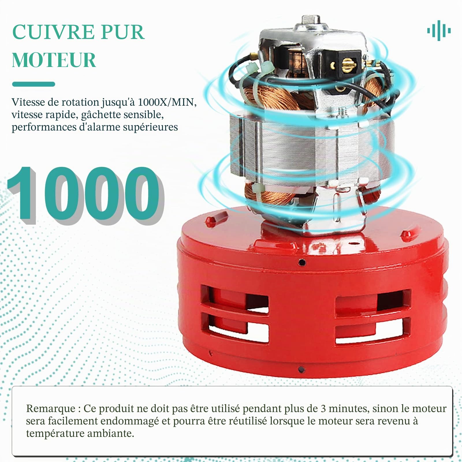 YJINGRUI 130dB Alarme de bateau de l'industrie de klaxon de sirène de raid aérien à moteur (AC 220V)