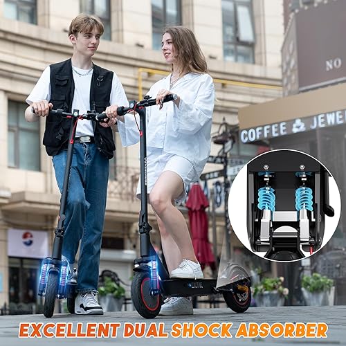 Miniatura 4 de EVERCROSS EV10K PRO - Patinete eléctrico para adultos con motor de 500 W, hasta 19 MPH y 22 millas E-Scooter con control de aplicación, plegable