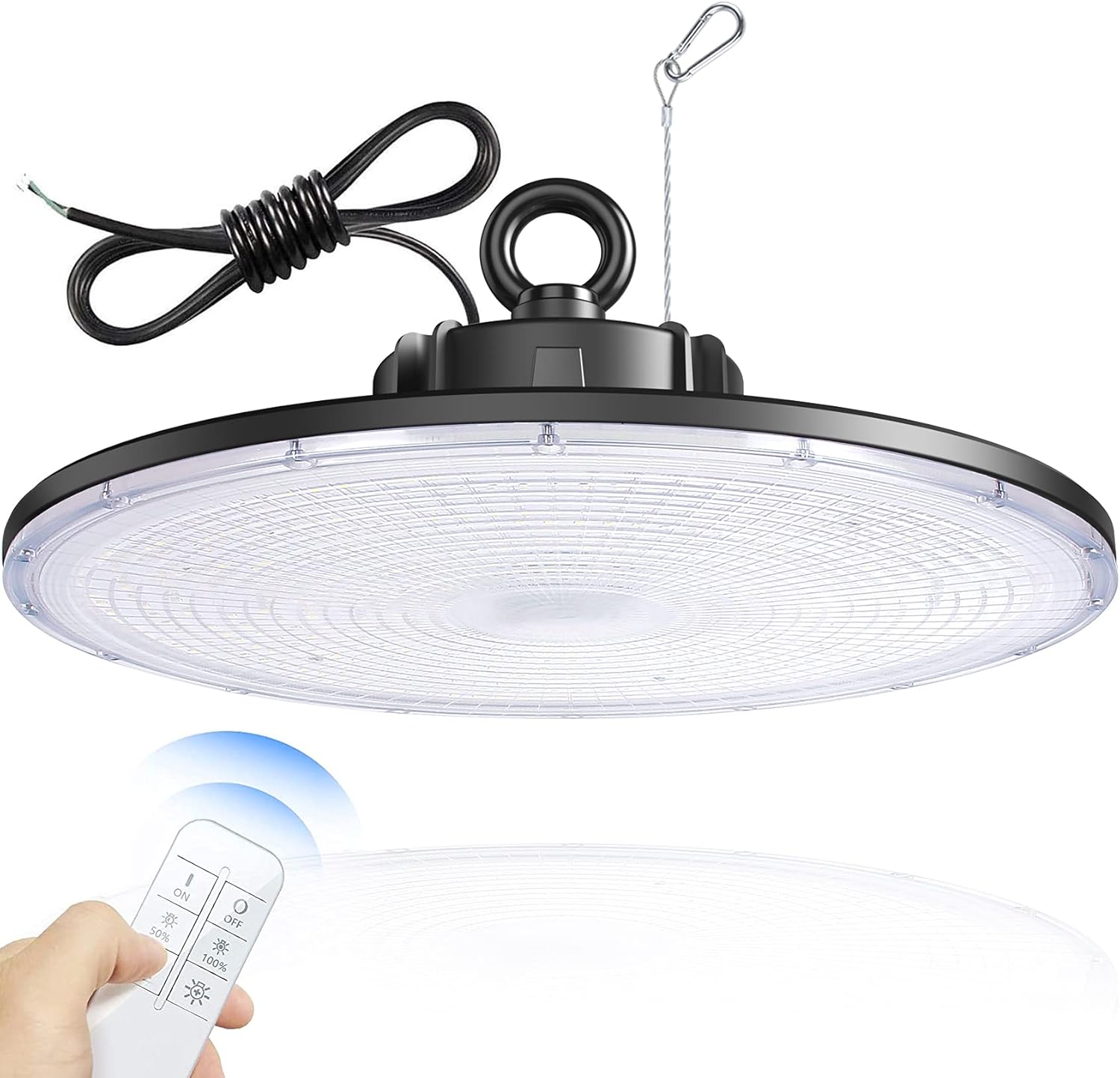 70% оƒƒ Dіѕсоunt 200W LED High Bay Light, BBESTLED UFO LED Shop Light Remote Dimming 0-10V 5000K 30,000LM 5’ Cable Warehouse Light with Hanging Hook, Safe Rope for Factory Church Warehouse UL DLC Approved AC100-277V