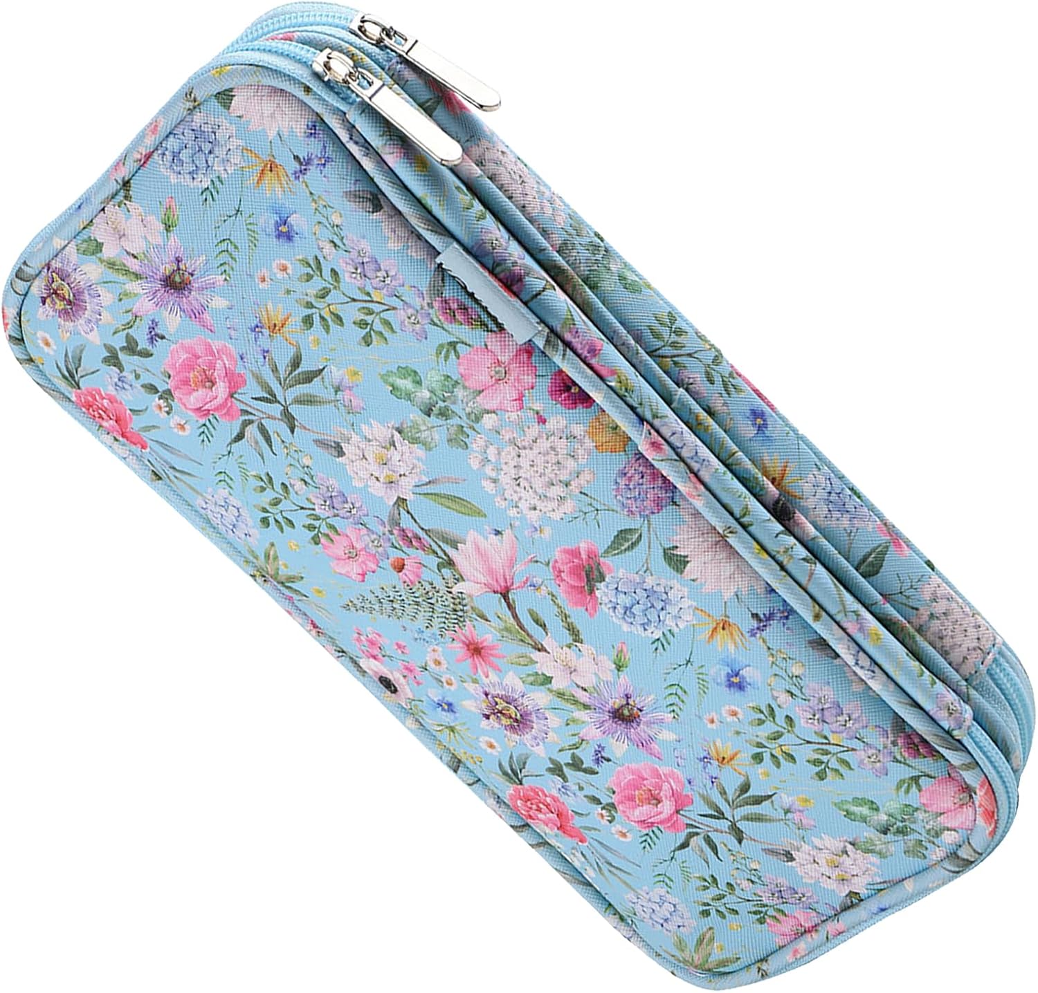 Knitting Needle Case Oxfords Materials Multiple Compartment Craft Organizers for Travel and Home Use Oxfords Cloth Knitting Needle Storage Case