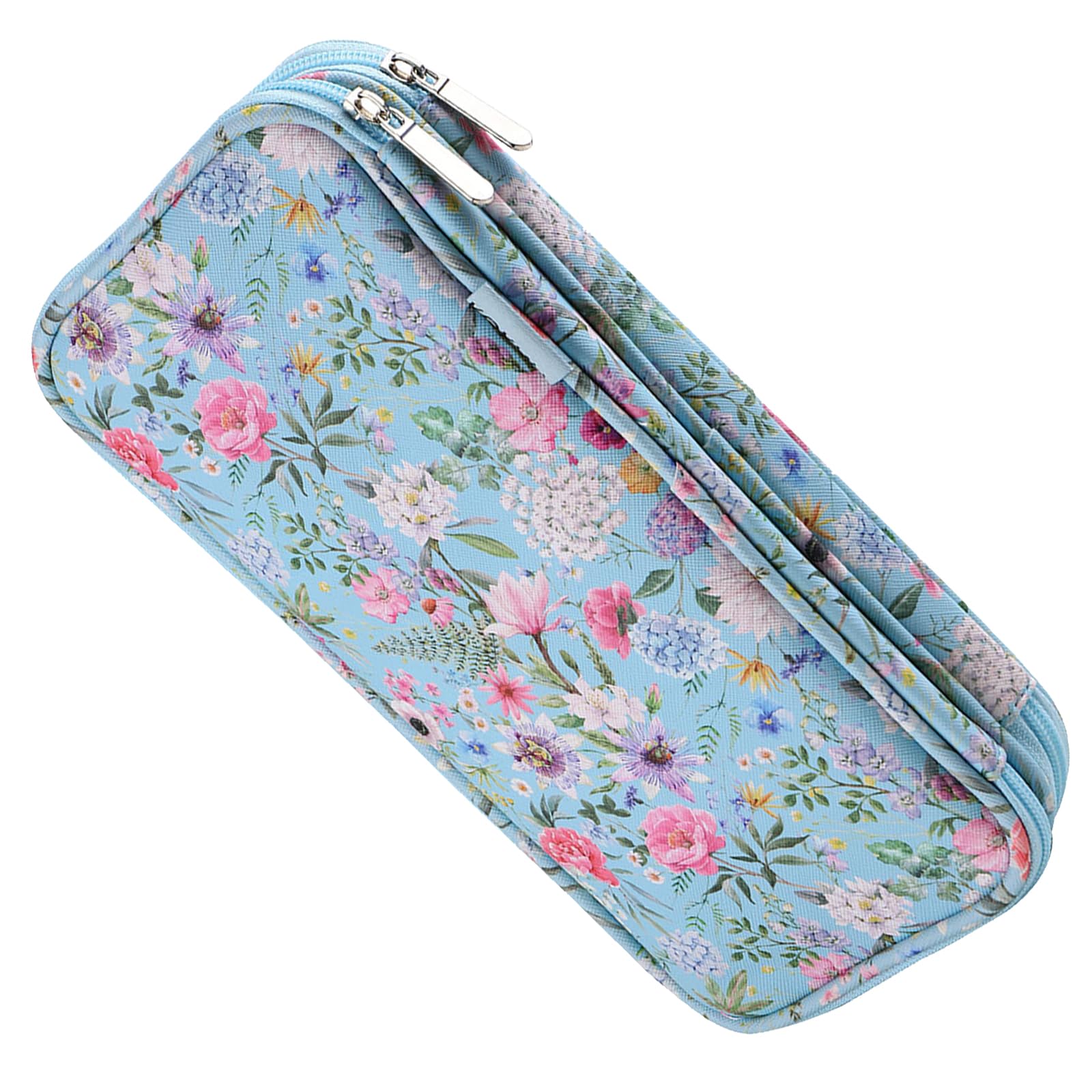 PANGBOER Spacious Knitting Tool Storage Pouches with Smooth Zippers Designs Oxfords Fabric Needle Organizers for Crochet Supplies Yarns Needle Holders