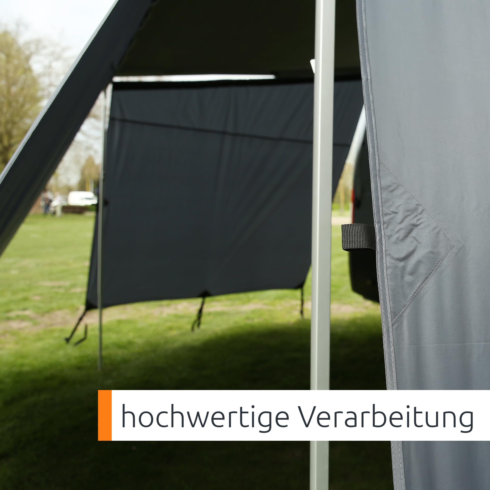 your GEAR Korsika 2.4 - Markisenwand-Set mit Vorderwand und 2 Seitenwänden - Schutz vor Sonne, Wind und Regen