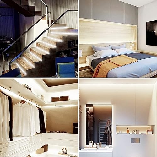 Miniatura 4 de PAUTIX Tira LED COB de 12 V, 18 pies/18.0 ft, blanco natural, 4000 K, 504 LEDs/M CRI90+, cinta LED flexible de alto brillo para gabinete, hogar,