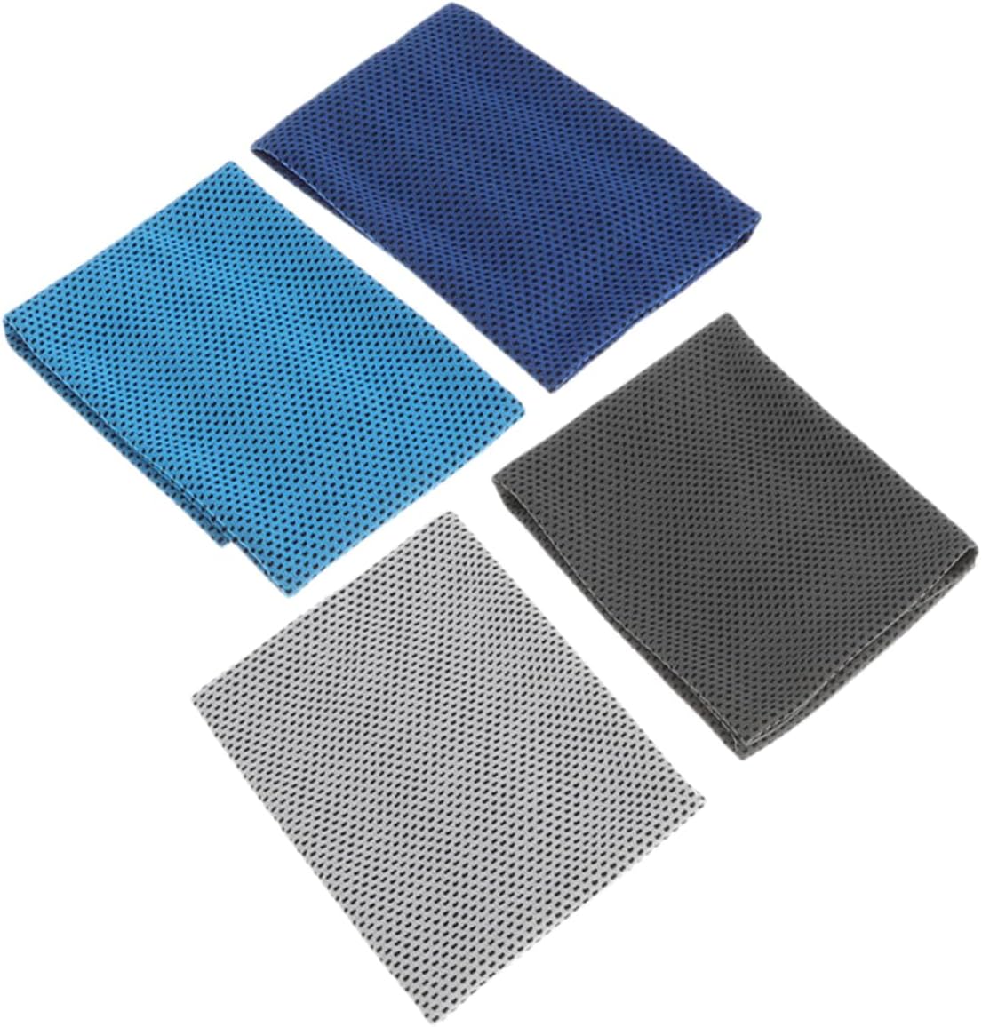 Kisangel 4Pcs Cooling Towels Quick Dry Sports Towels for Gym and Outdoor Activities Soft and Breathable Microfiber for Yoga Running Fitness and Travel Dark