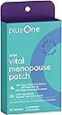 plusOne Vital Menopause Patch AM & PM – Hot Flash & Night Sweat Support – Promotes Energy & Sleep – Herbal Daily Patches – 16ct
