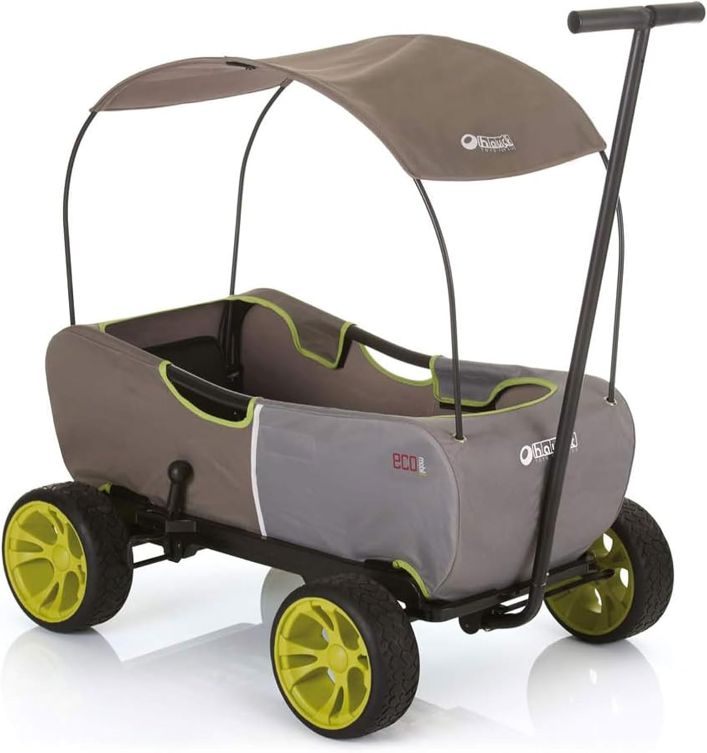 hauck Eco Wagon with Multipurpose Hand Pulled Utility, Steel Tube Framing, and Easy Fold Feature for Kids Pull Along Wagons, Forest Green