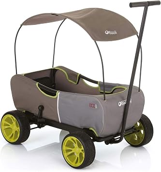 hauck Eco Wagon with Multipurpose Hand Pulled Utility, Steel Tube Framing, and Easy Fold Feature for Kids Pull Along Wagons, Forest Green