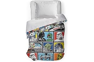 Star Wars Classic Grid Twin Comforter - Super Soft Kids Bedding