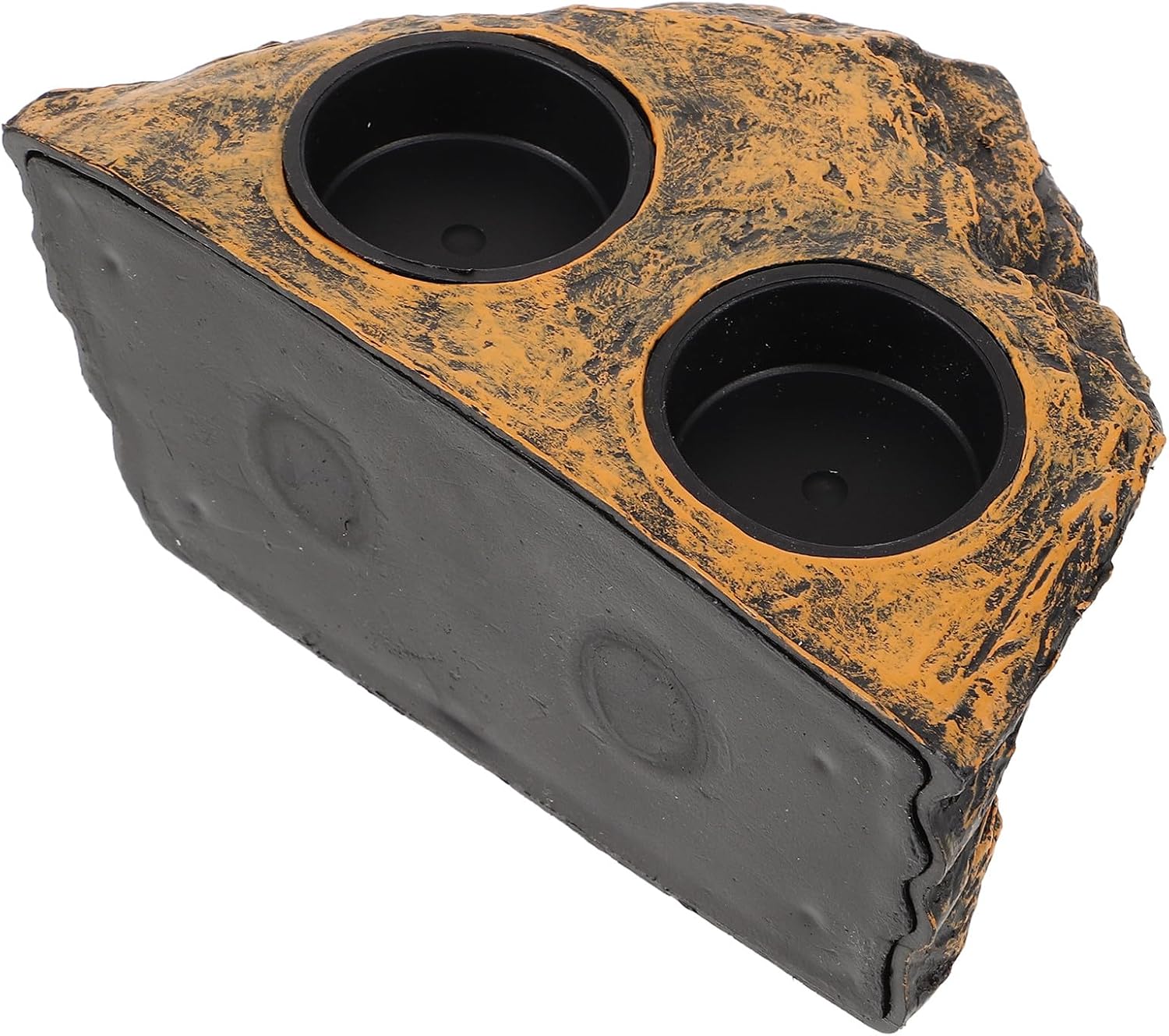 Lizard Corner Terrarium Bowl Double Compartment Reptile Water Dish and Food Feeder for Snakes and Crawling Pets