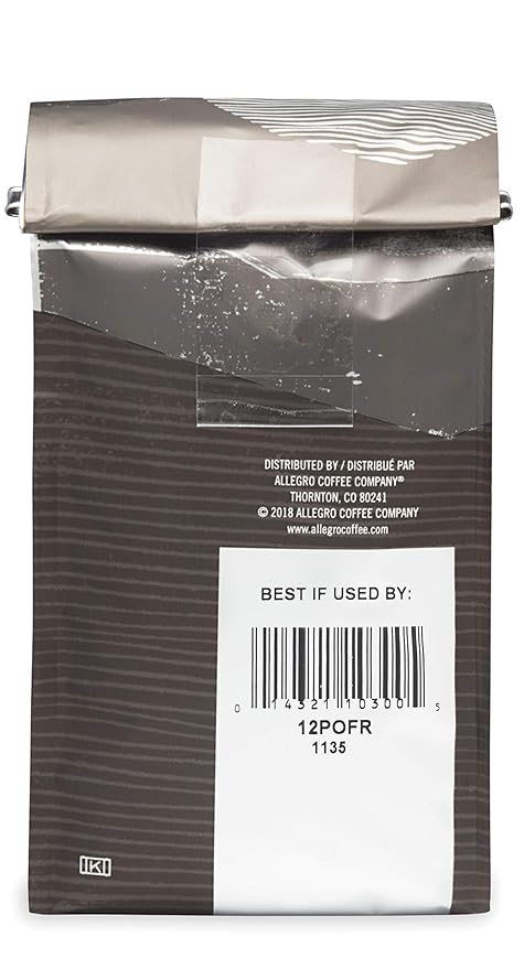 Café Allegro Decaf Orgánico French Roast en Grano, 12 Onzas miniatura 2