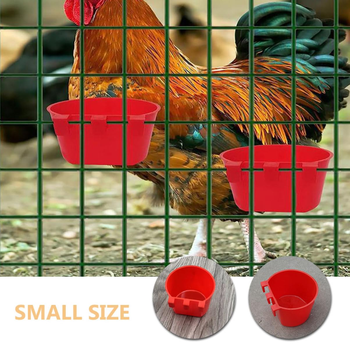 BESPORTBLE Lot De 3 Mangeoires À Oiseaux 20 Pièces X 3 pour Cages À Oiseaux Mangeoires À Eau pour Poules Et
