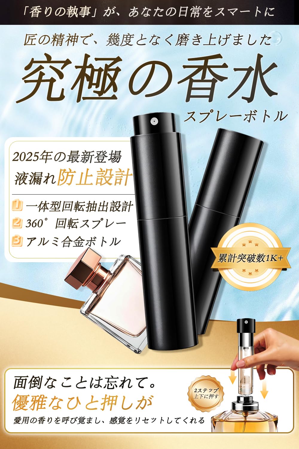 Amazon.co.jp: 香水 アトマイザー 男女兼用【5ml・底部充填・漏れない