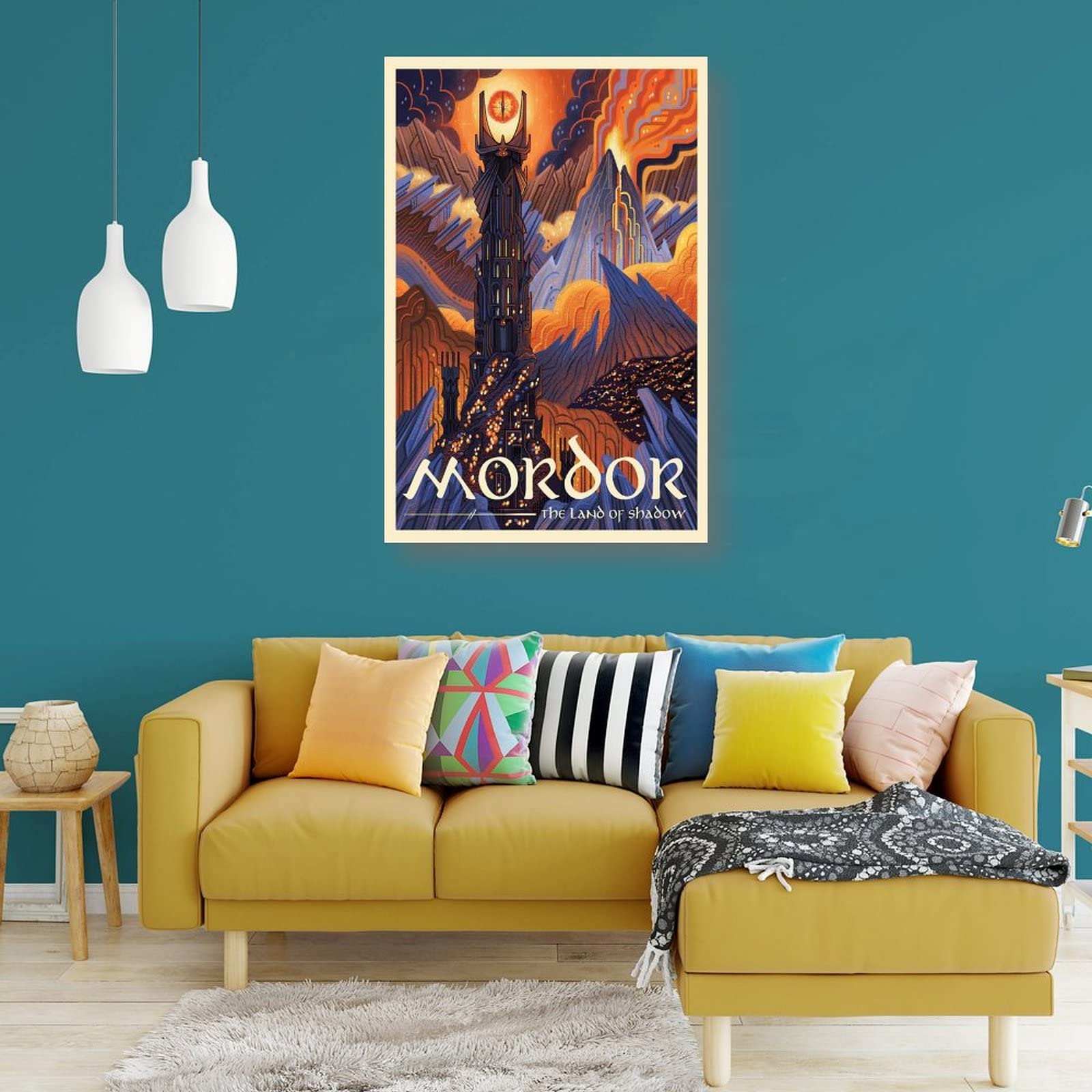 Affiches Toile LOTR Posters Le Seigneur Des Anneaux - Lot 3 Affiches Rétro 40x60 Cm - Décoration Murale Vintage LOTR Affiches 40x60cm Collection