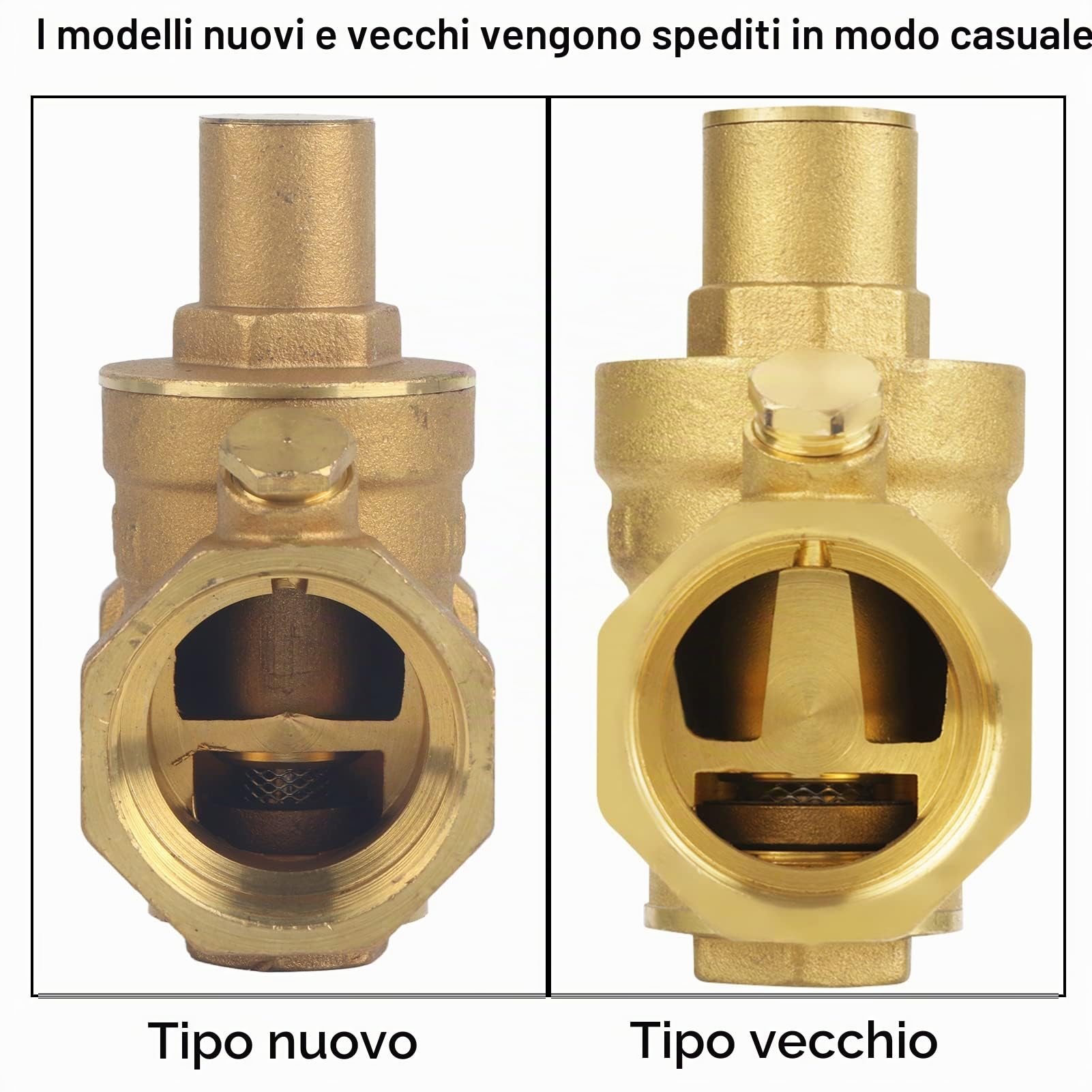 Valvola riduttrice di pressione Regolatore di controllo dell'acqua regolabile Ottone BSP DN32 con manometro