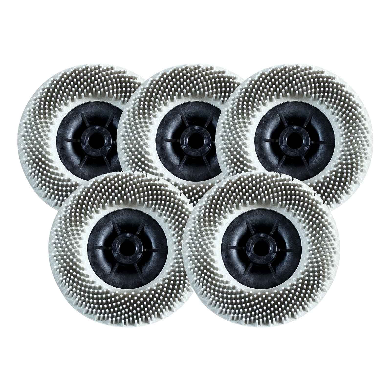 5 St. 3M Bristle Disc Hochleistungsscheibe 115 mm M14 - grün/gelb/weiß - verschiedene Körnung/Farben, Körnung:K. 120 - weiß
