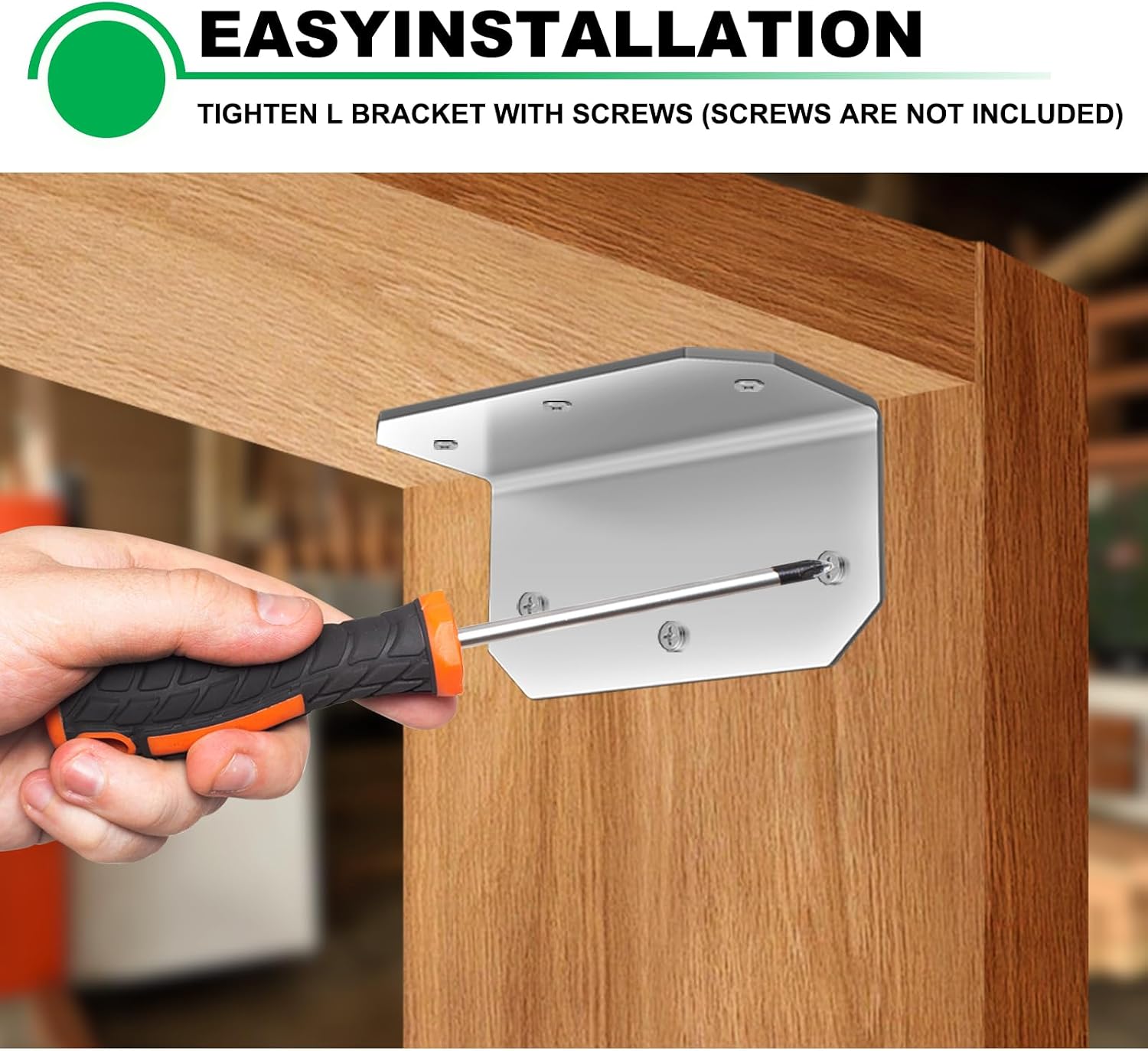 8 Pack Corner Brace 4x2 Heavy Duty Stainless Steel Shelf Bracket, Corner Brackets for Wood, Joint Right Angle Bracket