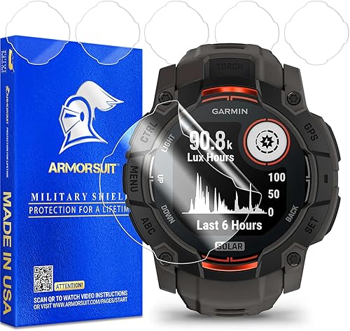Miniatura 79 de ArmorSuit Paquete de 6 protectores de pantalla para Garmin Forerunner 265 (1.812 pulgadas) MilitaryShield HD Clear Film – Fabricado en Estados