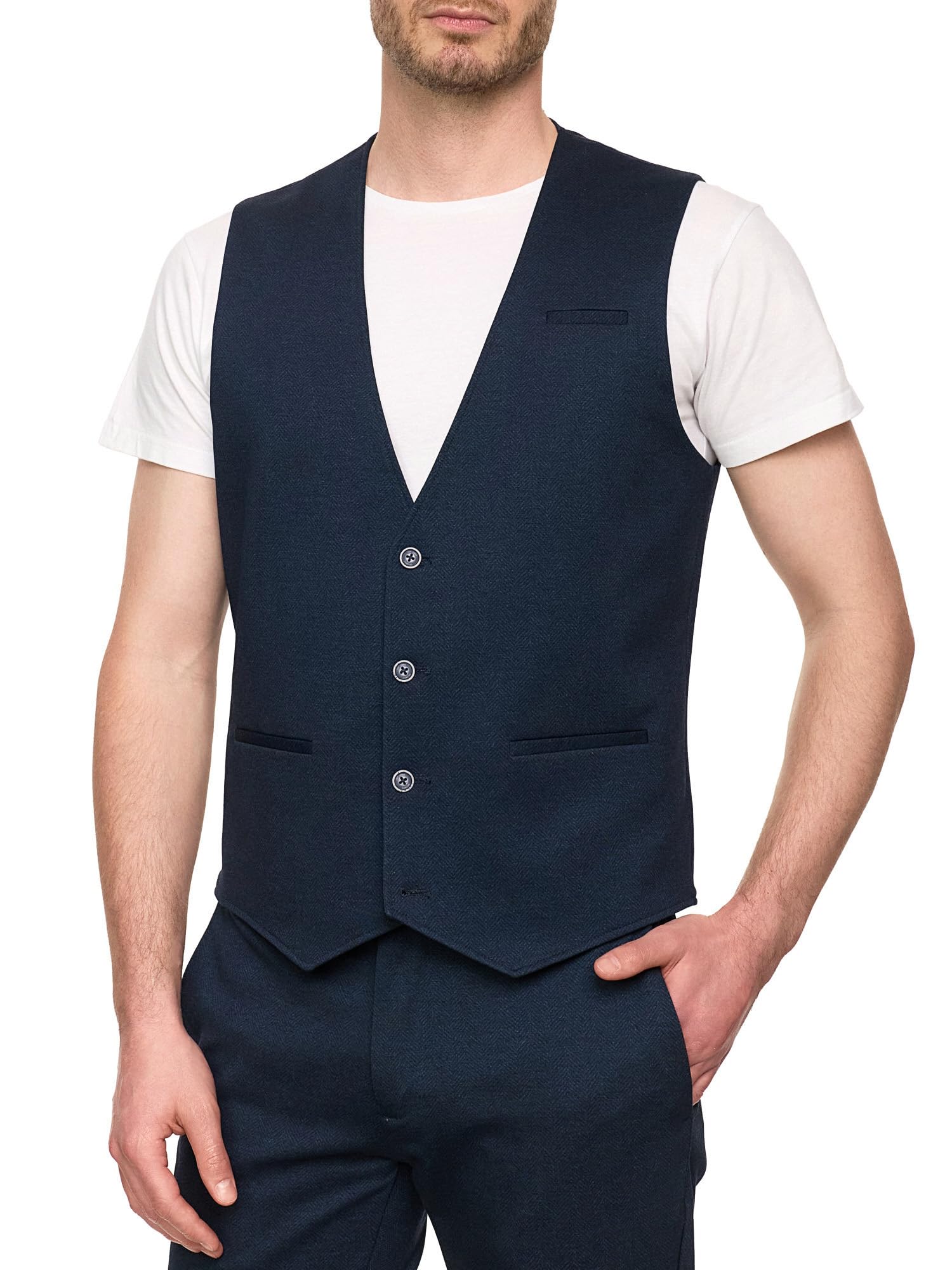 JEFF Gilet da uomo JFFinn con Ponti Roma elasticizzato in 4 direzioni | Gilet da uomo