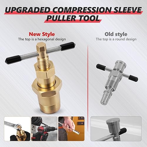 Miniatura 10 de BELEY Herramienta de extracción de aceite de 1/2 pulgada y 3/4 pulgadas, herramienta de extracción de herramientas de extracción de tuberías