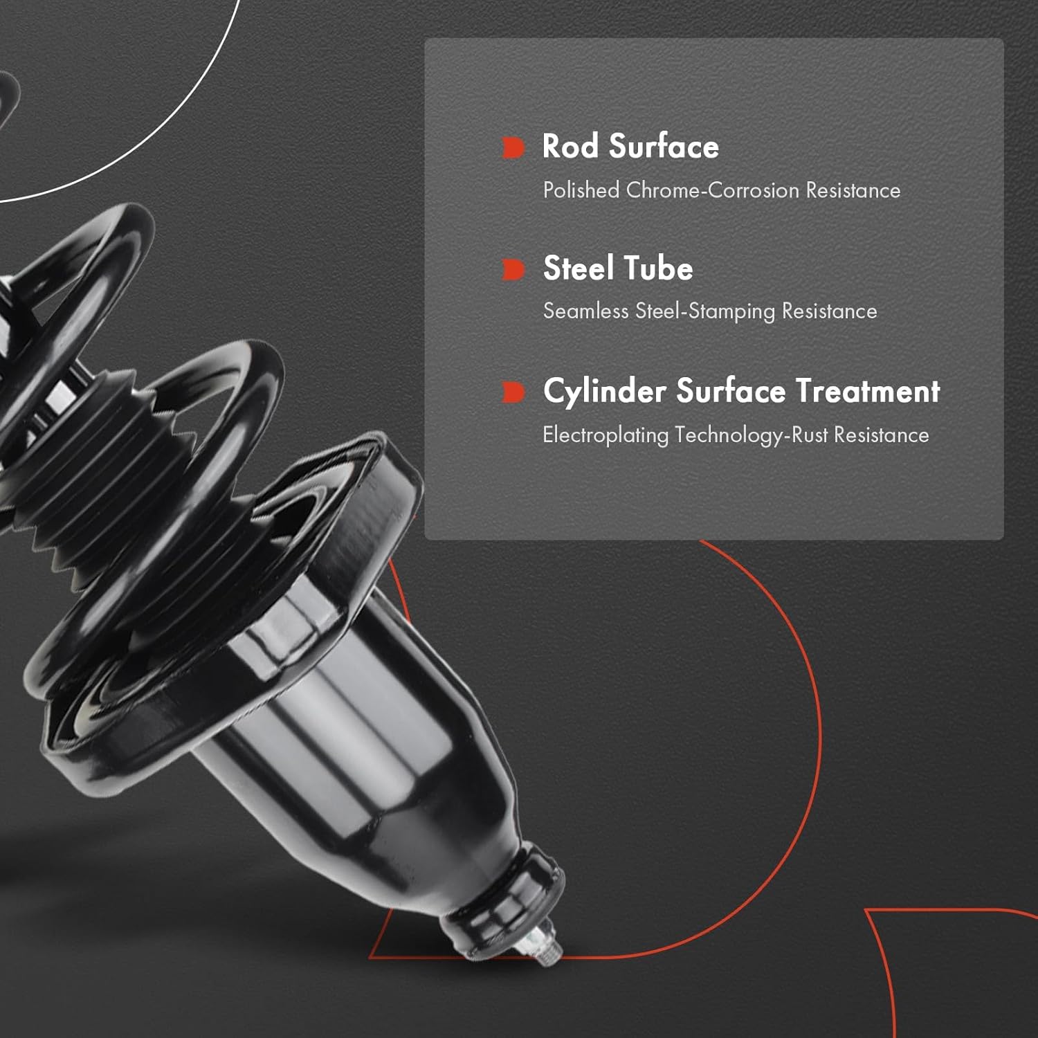 A-Premium Rear Complete Struts Compatible with Honda Ridgeline 2006-2014 - 2x Replacement Suspension Shock Absorber with Coil Spring Assembly