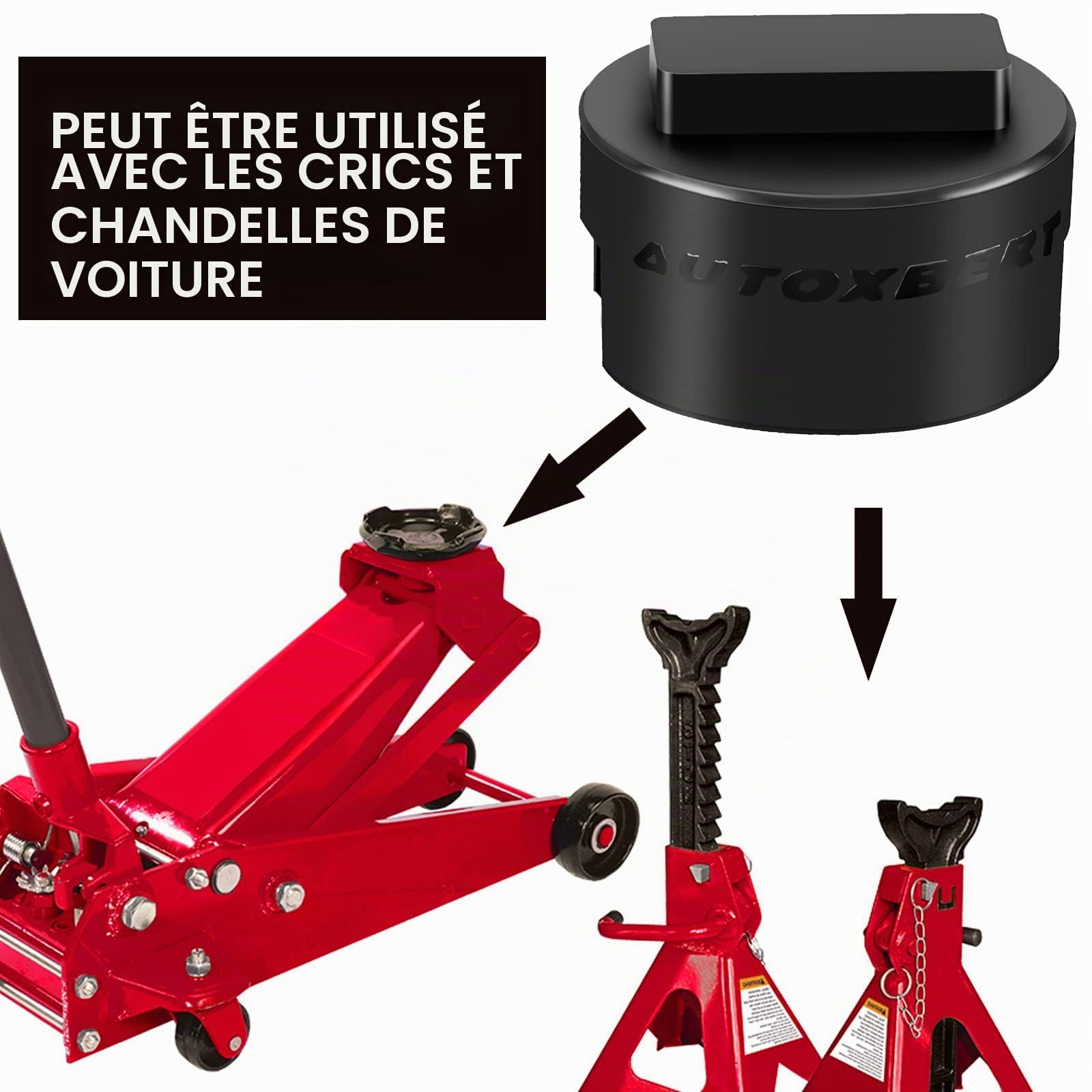 Lot de 2 supports en caoutchouc pour cric roulant - Protège les voitures et les SUV grâce à la forme et au caoutchouc - Bloc en caoutchouc - Pour BMW