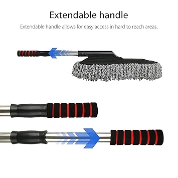 Auto Oprema Microfiber Flexible Duster Car Wash | Car Cleaning Accessories | Microfiber | Brushes | Dry/Wet Home, Kitchen, Office Cleaning Brush with Expandable Handle.