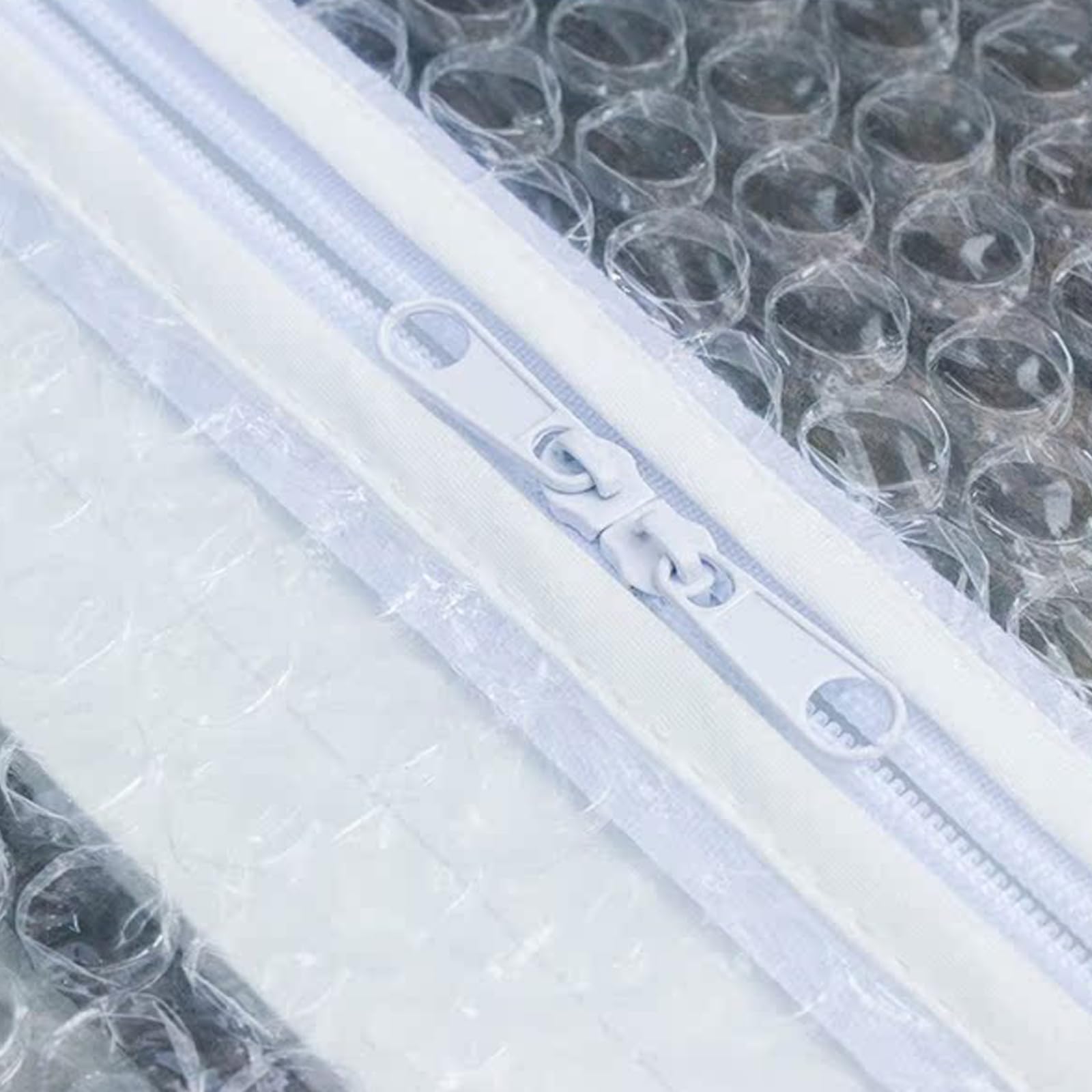 Film Isolant pour Fenêtres d'hiver,Rideaux Chauds et Froids,Résistant aux intempéries,Couverture de Fenêtre en Plastique,Translucide,Fermeture éclair,Installation Facile (W200×H210cm)