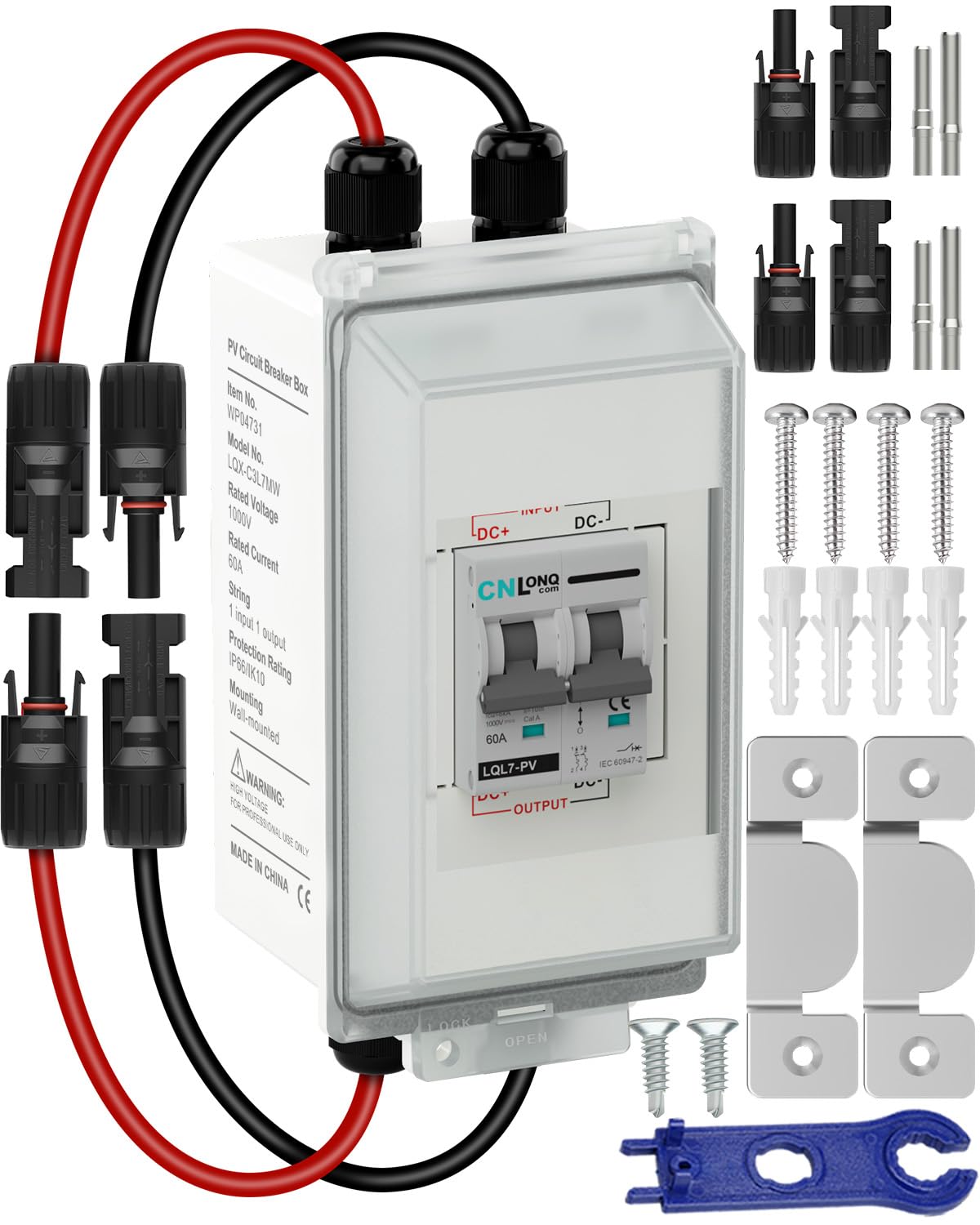 CNLONQ Interruttore Solare DC1000V 63A IP66 Sezionatore PV