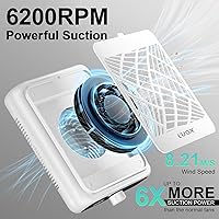 Vista 4 de L'UGX Colector de polvo de uñas recargable con 2 filtros reutilizables, aspirador de polvo de uñas profesional para técnicos de uñas, extractor