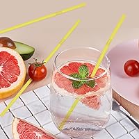 Vista 5 de YAOSHENG 200 pajitas flexibles de color naranja para beber de 8.26 x 0.2 pulgadas de colores sólidos, pajitas flexibles desechables de plástico