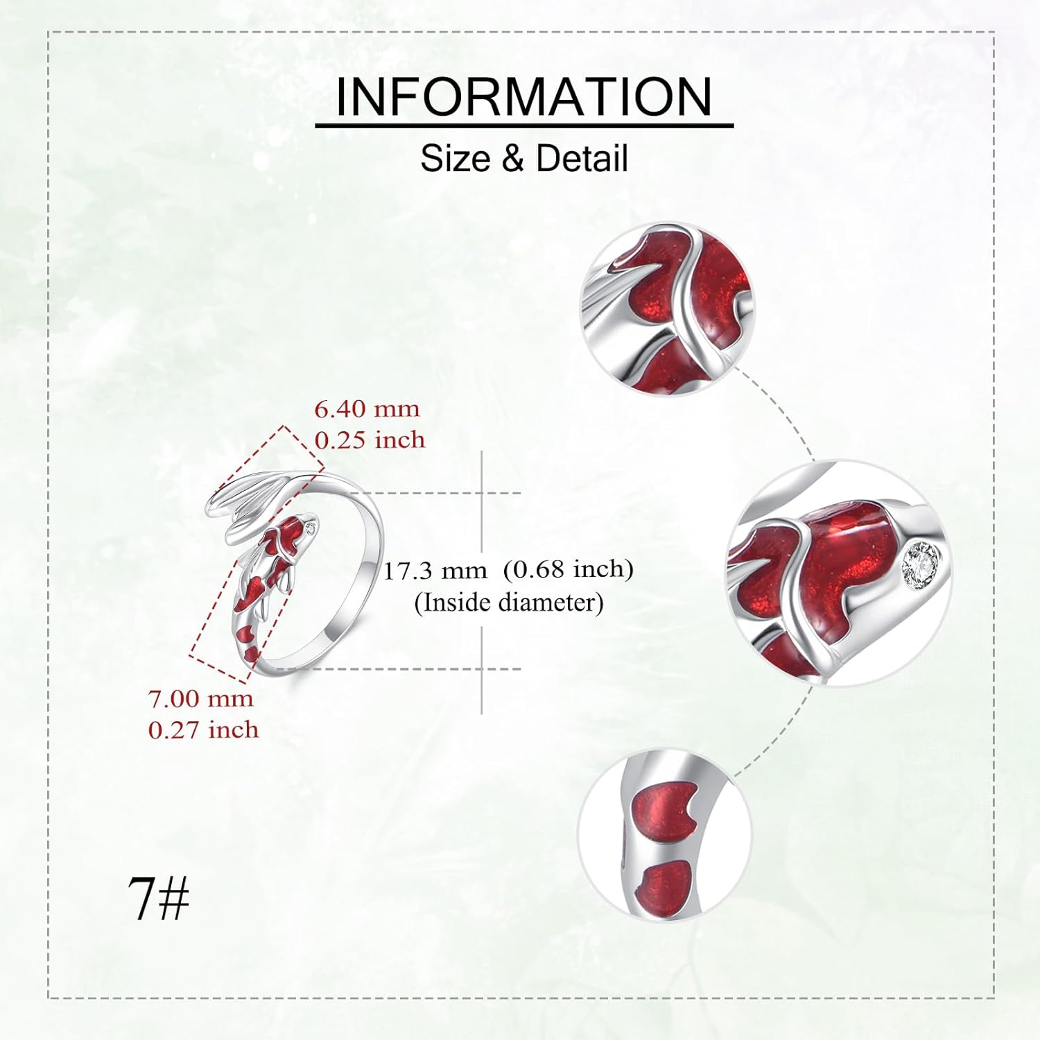 Koi Fish/Highland Cow/Raccoon Ring Sterling Silver Adjustable Open Ring Jewelry Gifts for Women - Image 4