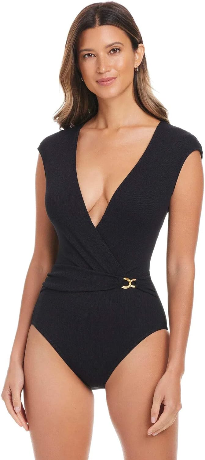 Pique Ole Cap Sleeve One Piece Swimsuit