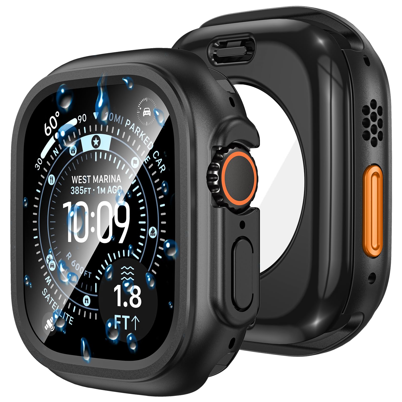 Goton Water-Resistant 49mm Case with Glass for Apple Watch Ultra 3/2/1