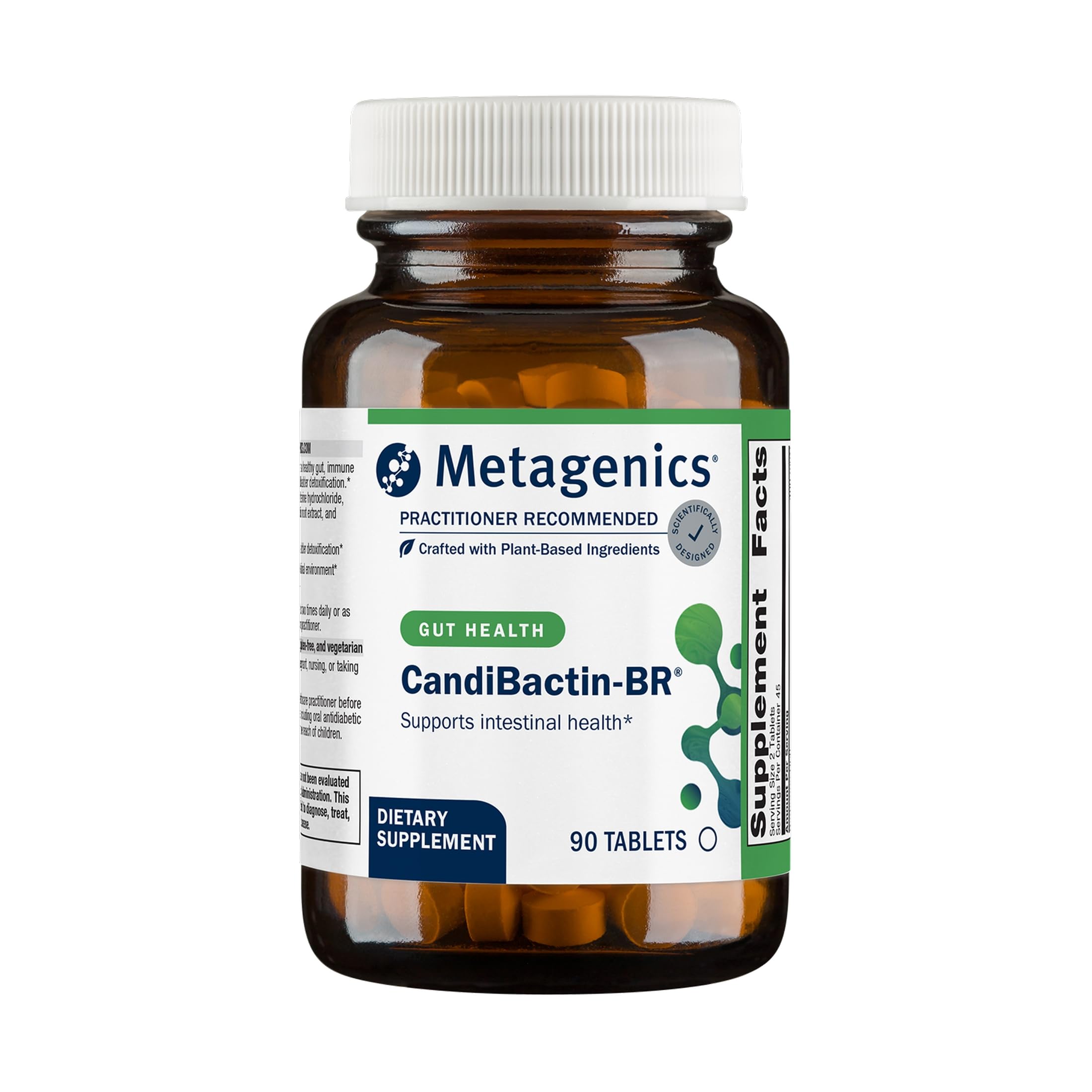Metagenics CandiBactin-BR - Concentrated Berberine for Intestinal Support* - with Berberine, Oregon Grape & Coptis Root Extract - Gut Health Supplements* - Gluten-Free - Vegetarian - 90 Tablets