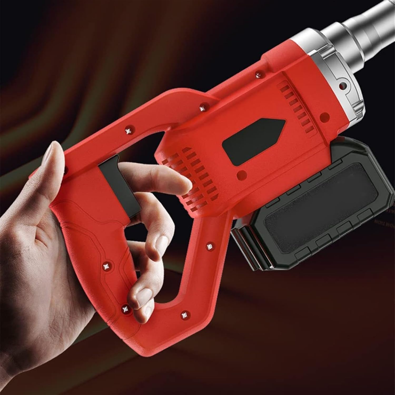 Power Screed, Concrete Finishing Vibra Tool, Electric Cordless Screed Cement Finishing Vibrating Motor, with Stainless Steel Board, Cordless Electric Concrete Surface Screed